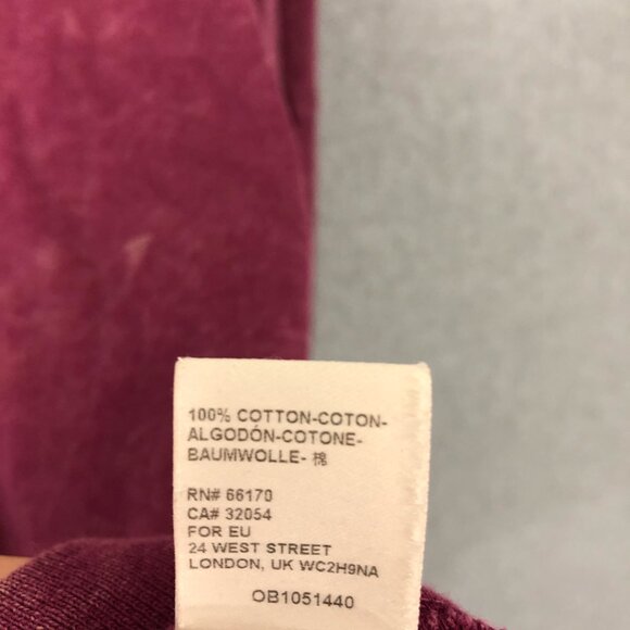 We The Free People Distressed Acid Wash Red Longsleeve Size Small - Picture 6 of 9